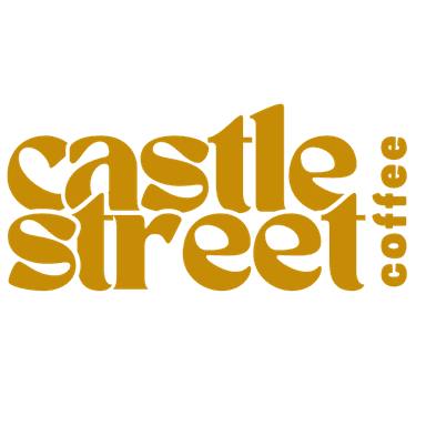 Castle Street Coffee Logo in orange font.